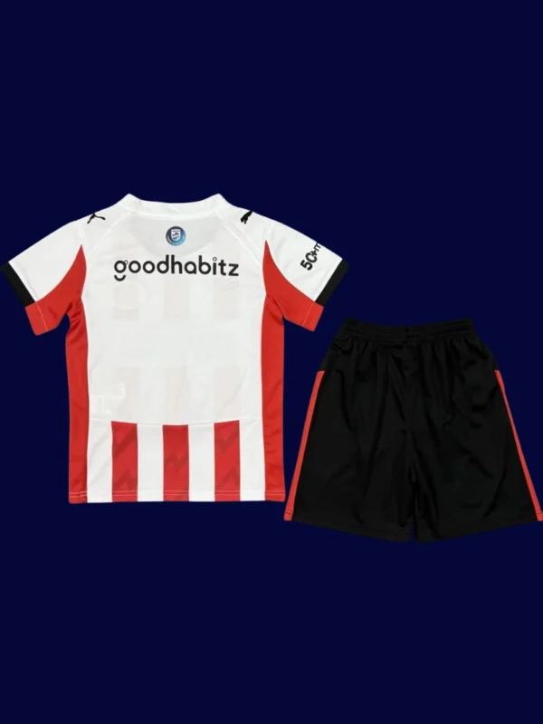 PSV Eindhoven Home Kids kits 25/26 back custom number
