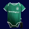 Palmeiras Home Babysuit kits 2526A - kfcool.com Palmeiras home babysuit kits 25/26 front green white design