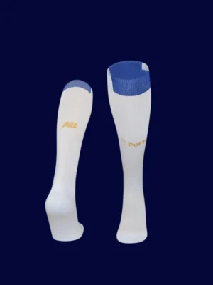 Porto Home White Sock 2526 Porto Home White Sock 25/26 front lightweight breathable football socks