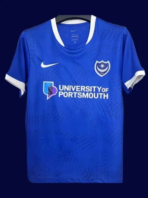 Portsmouth Home Jersey 2526 Fans Version1 Portsmouth Home Jersey 25/26 Fans Version front with club crest and classic blue design.