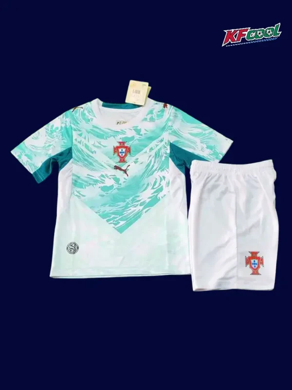 Portugal away kids kit 26/27 fans front — youth alternate jersey