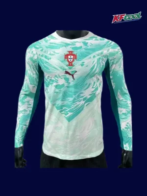Portugal away long sleeve player jersey 26/27 front, athletic fit