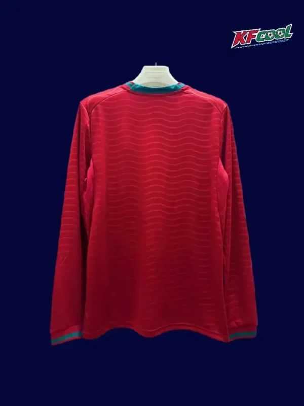 Portugal Home Red LS Jersey 2627 Fans Version2 - kfcool.com Portugal long sleeve home fans jersey 26/27 back with seam detail