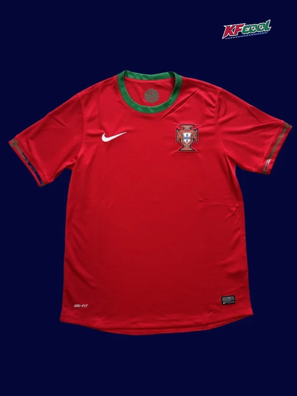 Portugal 2012 Retro Home Red Jersey Front Replica Fans Collector