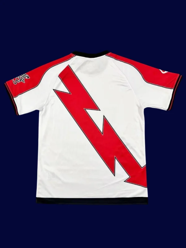 Rayo Vallecano Home Jersey 25/26 Fans Version back with printed number panel and sponsor.