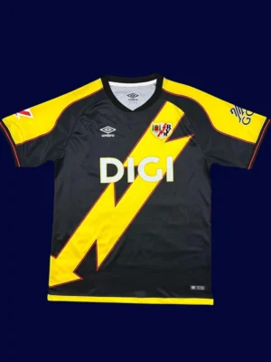 Rayo Vallecano Third Jersey 2526 Fans Version1 Rayo Vallecano Third Jersey 25/26 Fans Version front showing third kit styling and crest.