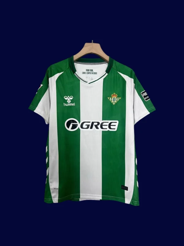 Real Betis Home Jersey 25/26 Fans Version front with club crest and green stripes.