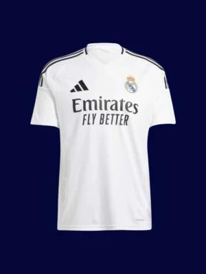 Real Madrid Home White Jersey 2425 Fans Version 1 Real Madrid Home Front Fans 24/25 $9.99 White Jersey