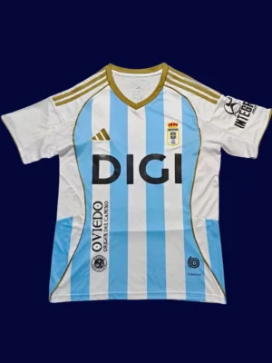 Real Oviedo Third Jersey 25/26 Fans Version front with alternate third colors and crest.