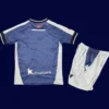 Real Sociedad Away Kids Kits 25/26 back showing number panel for kids.