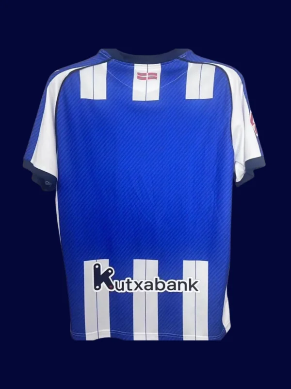 Real Sociedad Home Jersey 25/26 Fans Version back showing printed number area and sponsor.