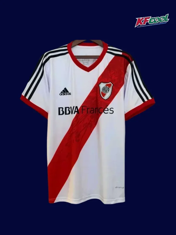 River Plate Home Classic Retro Jersey 202314A - kfcool.com River Plate home classic retro jersey 2023/14 front white red modern design
