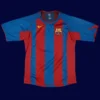 Ronaldinho Barcelona home retro jersey front 04/05, high-quality breathable fan gear.