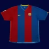 Ronaldinho 10 Barcelona Home Retro Jersey 0607A - KFCool – Football Jerseys & Soccer Kits Store Ronaldinho Barcelona home retro jersey front 06/07, high-quality breathable fan gear.