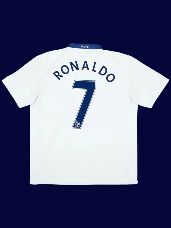 Ronaldo 7 Manchester United Away Retro Jersey 0809B - kfcool.com Ronaldo retro away jersey back with #7, lightweight breathable and nostalgic.