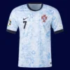 Ronaldo away jersey front, premium breathable design for fans.