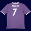 Ronaldo 7 Real Madrid Away Purple Retro Jersey 1617B - kfcool.com Real Madrid away purple retro jersey back with #7, Ronaldo iconic design, lightweight breathable.