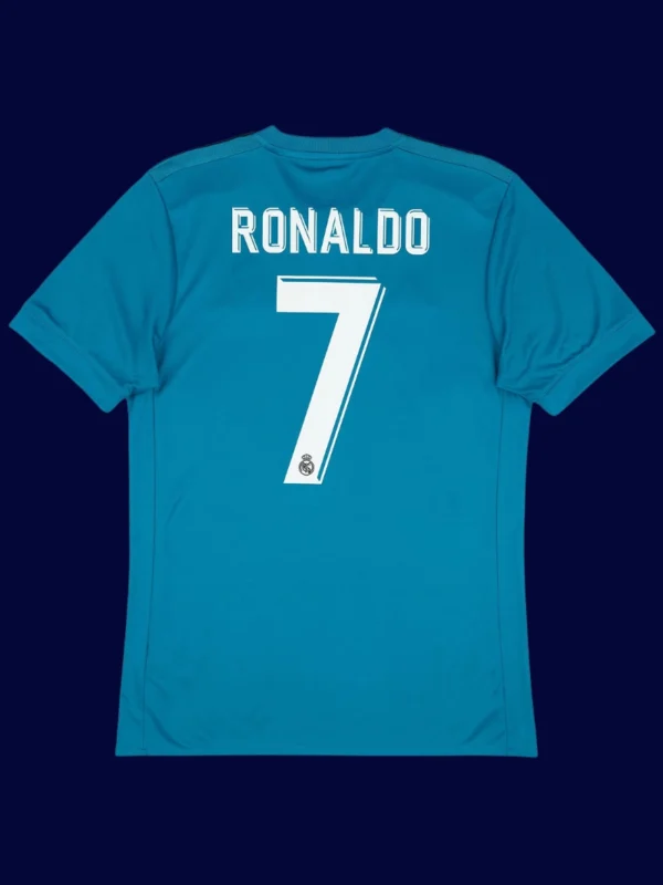 Real Madrid third dragon jersey back with #7, Ronaldo striking design, lightweight breathable.