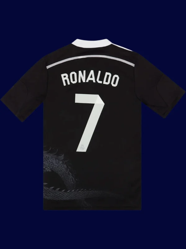 Ronaldo 7 Real Madrid Third Dragon Retro Jersey 1415B - kfcool.com Real Madrid third dragon retro jersey back with #7, Ronaldo standout design, lightweight breathable.
