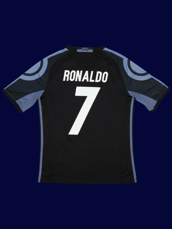 Ronaldo 7 Real Madrid Third Retro Jersey 1617B - kfcool.com Real Madrid third retro jersey back with #7, Ronaldo iconic design, lightweight breathable.