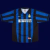 Ronaldo 9 Inter Milan Home Retro Jersey 9899A - KFCool – Football Jerseys & Soccer Kits Store Ronaldo Inter Milan home retro jersey front 98/99, high-quality breathable fan gear.