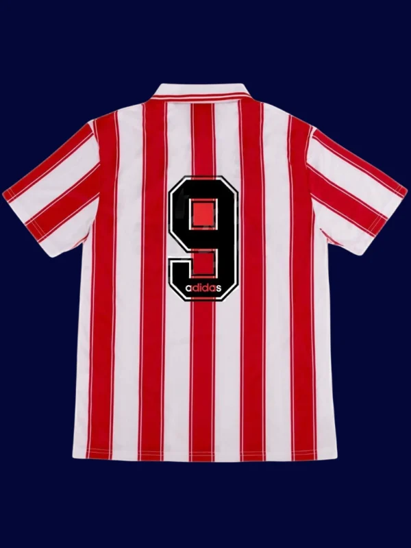 Ronaldo 9 PSV Eindhoven Home Retro Jersey 9495B - KFCool – Football Jerseys & Soccer Kits Store Ronaldo PSV Eindhoven home retro jersey back 94/95 with #9, high-quality breathable design.