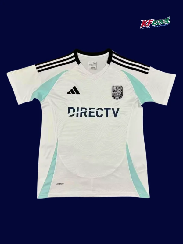 San Diego FC Away Jersey 2526 Fans Version1 - KFCool – Football Jerseys & Soccer Kits Store San Diego FC away jersey 25/26 fans version front navy white design