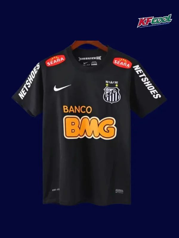 Santos Away Classic Retro Jersey 201213A - kfcool.com Santos away classic retro jersey 2012/13 front white black away design