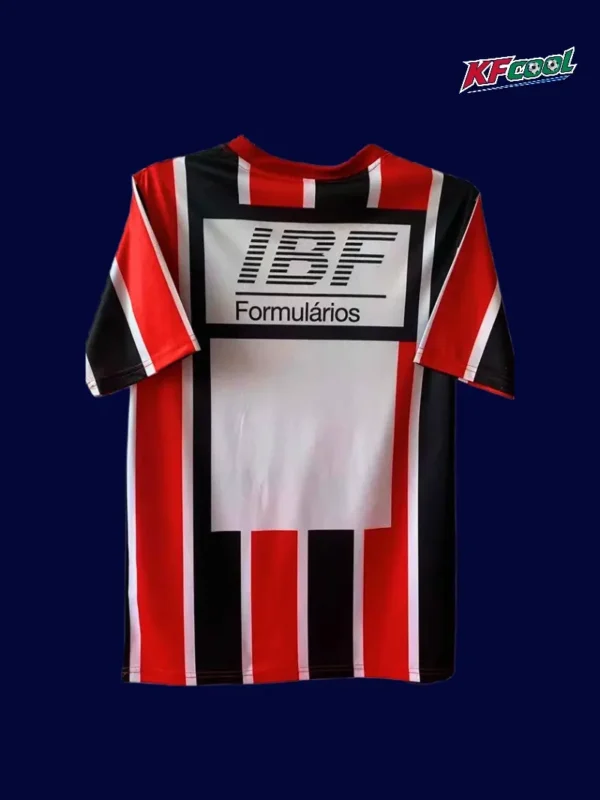 Sao Paulo Away Classic Retro Jersey 1991B - KFCool – Football Jerseys & Soccer Kits Store Sao Paulo away classic retro jersey 1991 back view