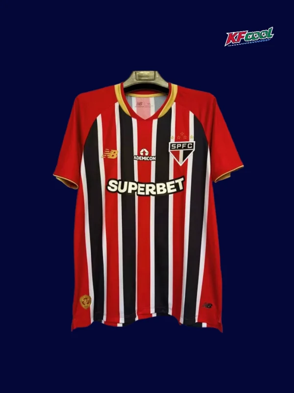 Sao Paulo away jersey 25/26 fans version front black white red design