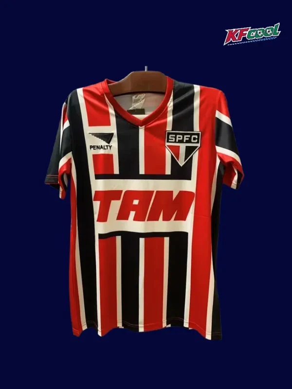 Sao Paulo home classic retro jersey 1993/94 front white red black stripes