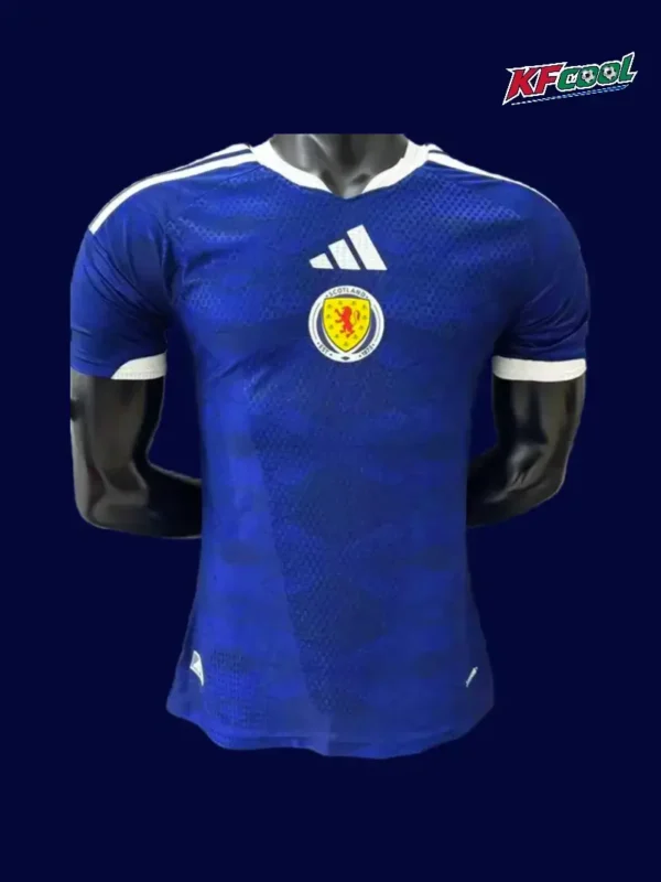 Scotland 26/27 home player jersey front — pro fit, blue design