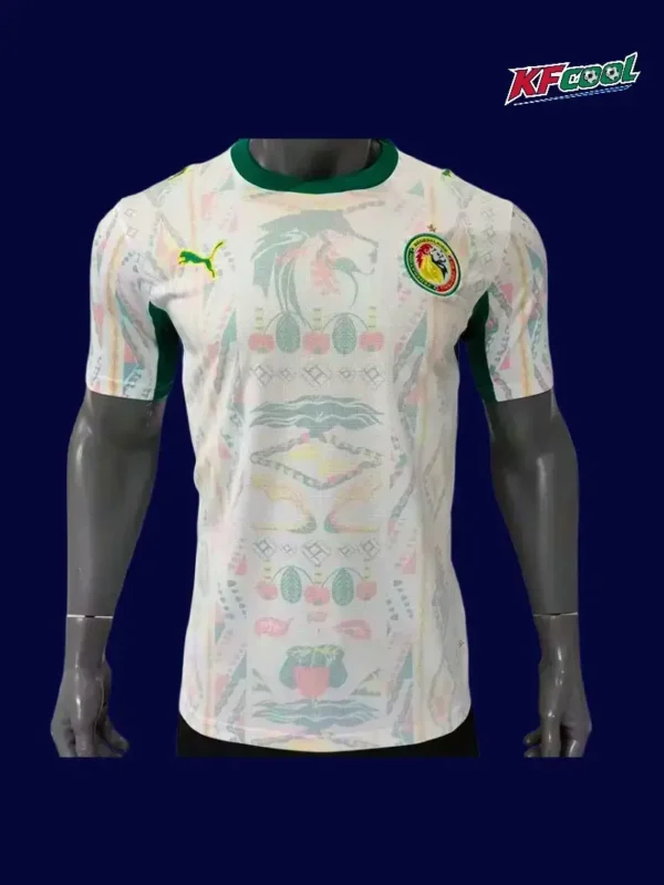 Senegal home white jersey 26/27 fans front — breathable material