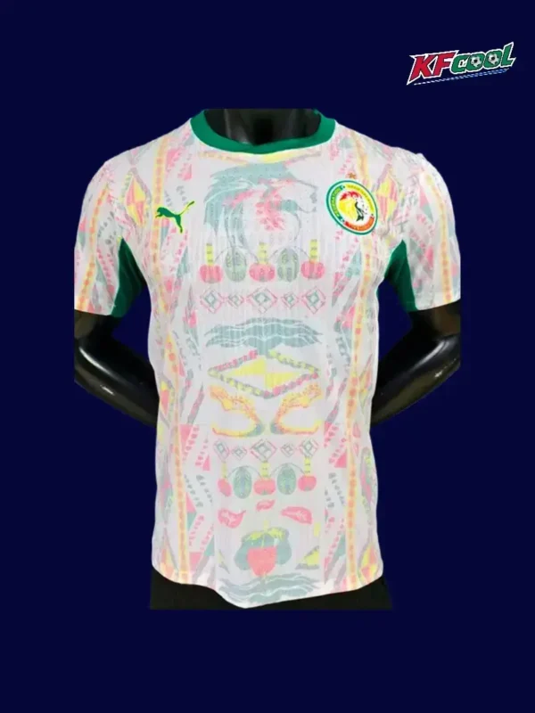 Senegal Home White Jersey 2627 Player Version1 - KFCool – Football Jerseys & Soccer Kits Store Senegal 26/27 home player jersey front — pro fit, white design