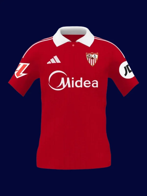 Seville Away Jersey 2526 Fans Version1 - KFCool – Football Jerseys & Soccer Kits Store Seville Away Jersey 25/26 Fans Version front with away colorway and badge.