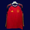Spain Home Red Long Sleeve Jersey 2627 Fans Version1 - kfcool.com Spain home red long sleeve fans jersey 26/27 front, fan edition