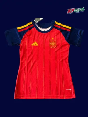 Spain home red women’s jersey 26/27 fans front, feminine cut