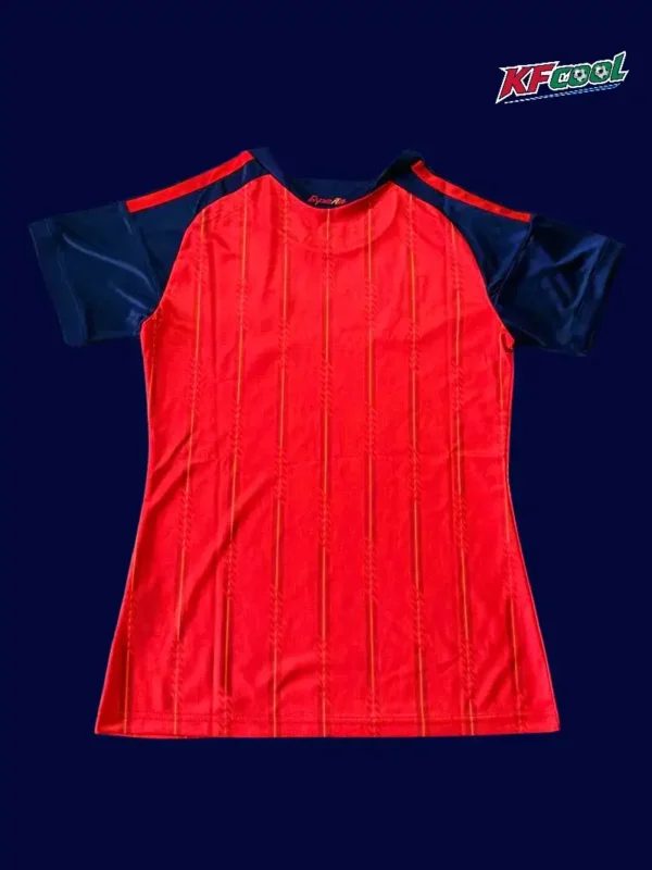 Spain home red women’s jersey 26/27 back with trim detail