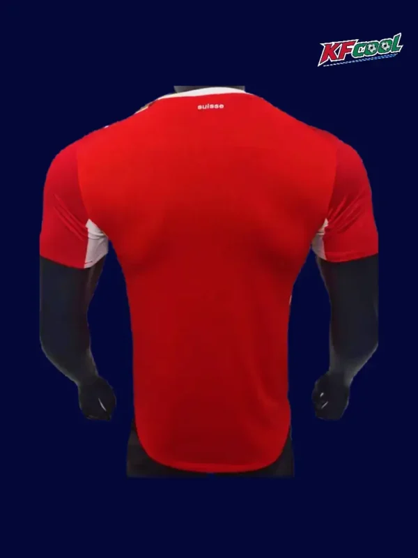 Switzerland Home Red Jersey 2627 Player Version2 - KFCool – Football Jerseys & Soccer Kits Store Switzerland 26/27 home player jersey back — lightweight performance panel