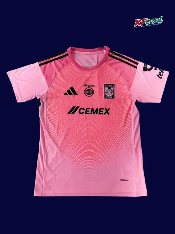 Tigres 25/26 pink goalkeeper jersey front breathable high quality