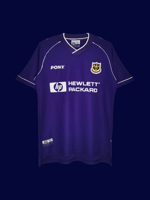 Tottenham Away Retro Jersey 9899A - kfcool.com front view of Tottenham away retro jersey (98/99) in classic away colors.