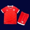 Tunisia home red kids kit 26/27 fans front — child size, breathable