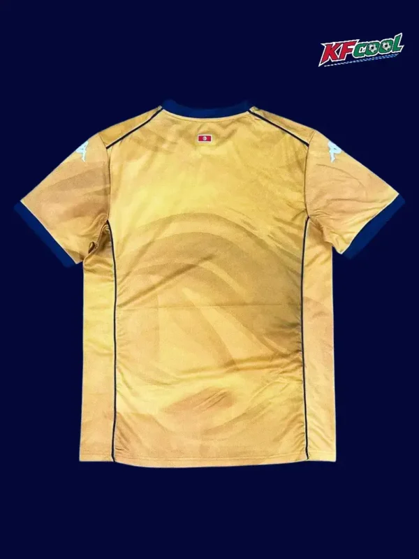 Tunisia third gold jersey 26/27 fans back with logo detail