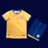 Tunisia third gold kids kit 26/27 fans front — child size, breathable