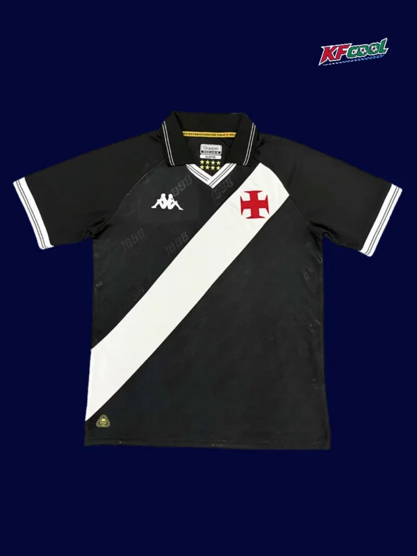 Vasco Home Jersey 2526 Fans Version1 - KFCool – Football Jerseys & Soccer Kits Store Vasco home jersey 25/26 fans version front black white design