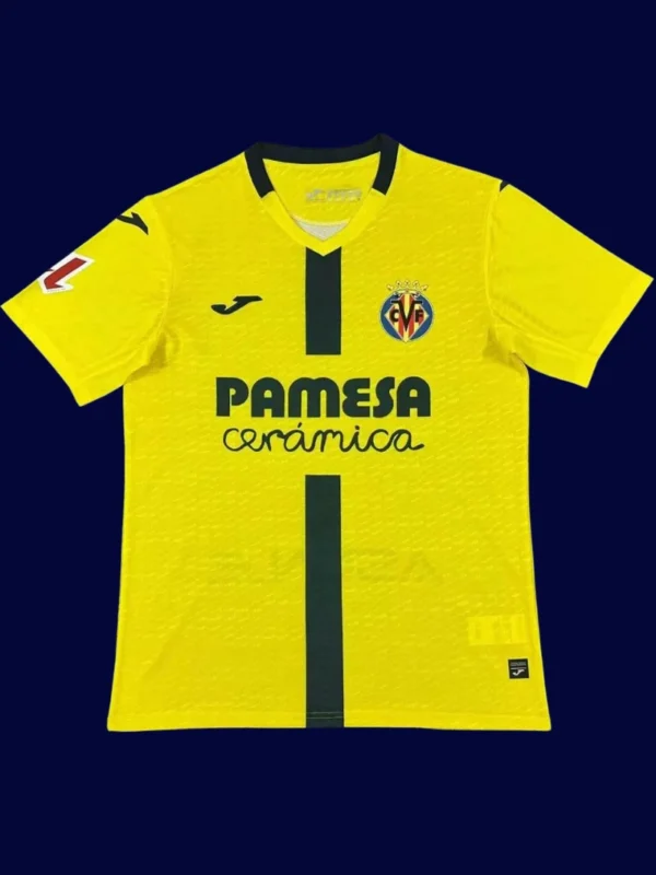 Villarreal Home Jersey 25/26 Fans Version front with club crest and yellow design.