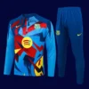 Barcelona Blue Training Tracksuit 2627A - kfcool.com Barcelona 2026 football training tracksuit front with full-zip design
