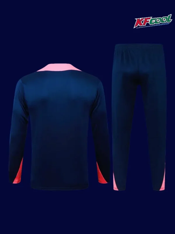 Barcelona 25/26 pink training tracksuit back with smooth finish
