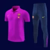 Barcelona Purple POLO Training Tracksuit 2627A - KFCool – Football Jerseys & Soccer Kits Store Barcelona 2627 purple POLO training top front / official club crest