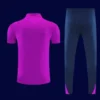 Barcelona Purple POLO Training Tracksuit 2627B - KFCool – Football Jerseys & Soccer Kits Store Back view of Barcelona 2627 purple POLO training top / tailored fit